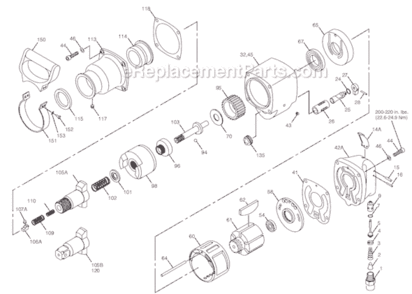 Page A Diagram and Parts List for CP6120 T018841 Chicago Pneumatic Wrench